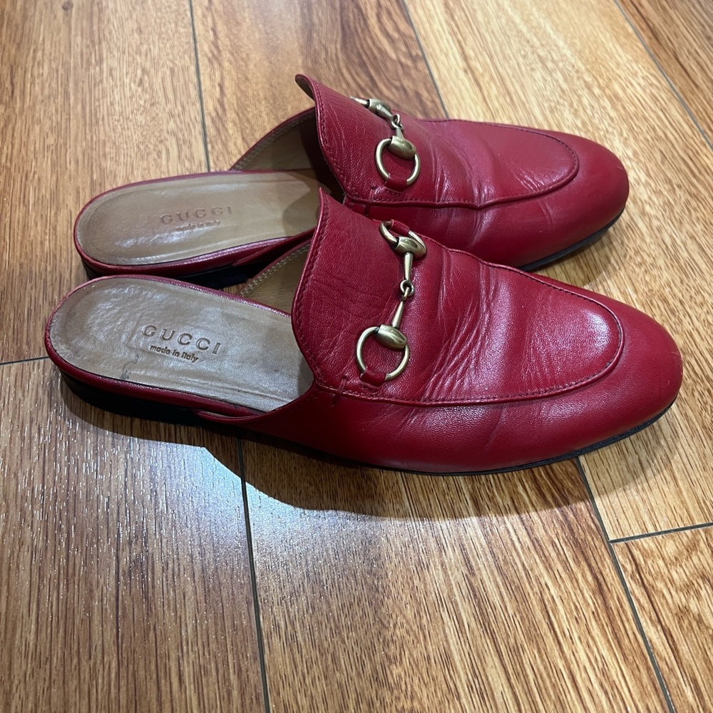 Gucci authentic red mules
